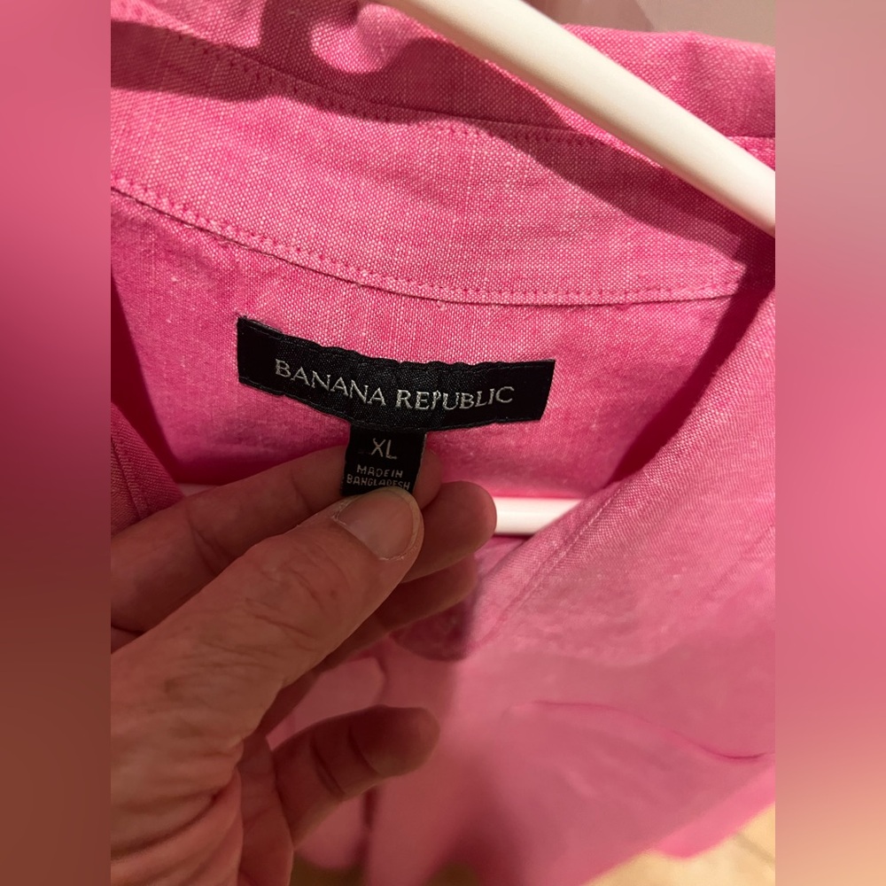 Banana Republic Women’s Line Pink Button-Up Shirt